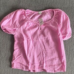 J. Crew Light Pink Textured Top